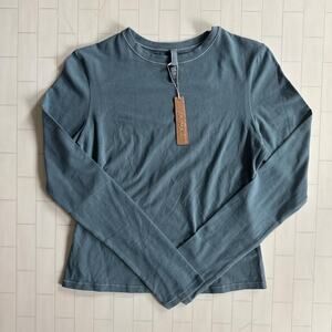 NWT SKIMS Cotton Jersey Long Sleeve - kyanite L*